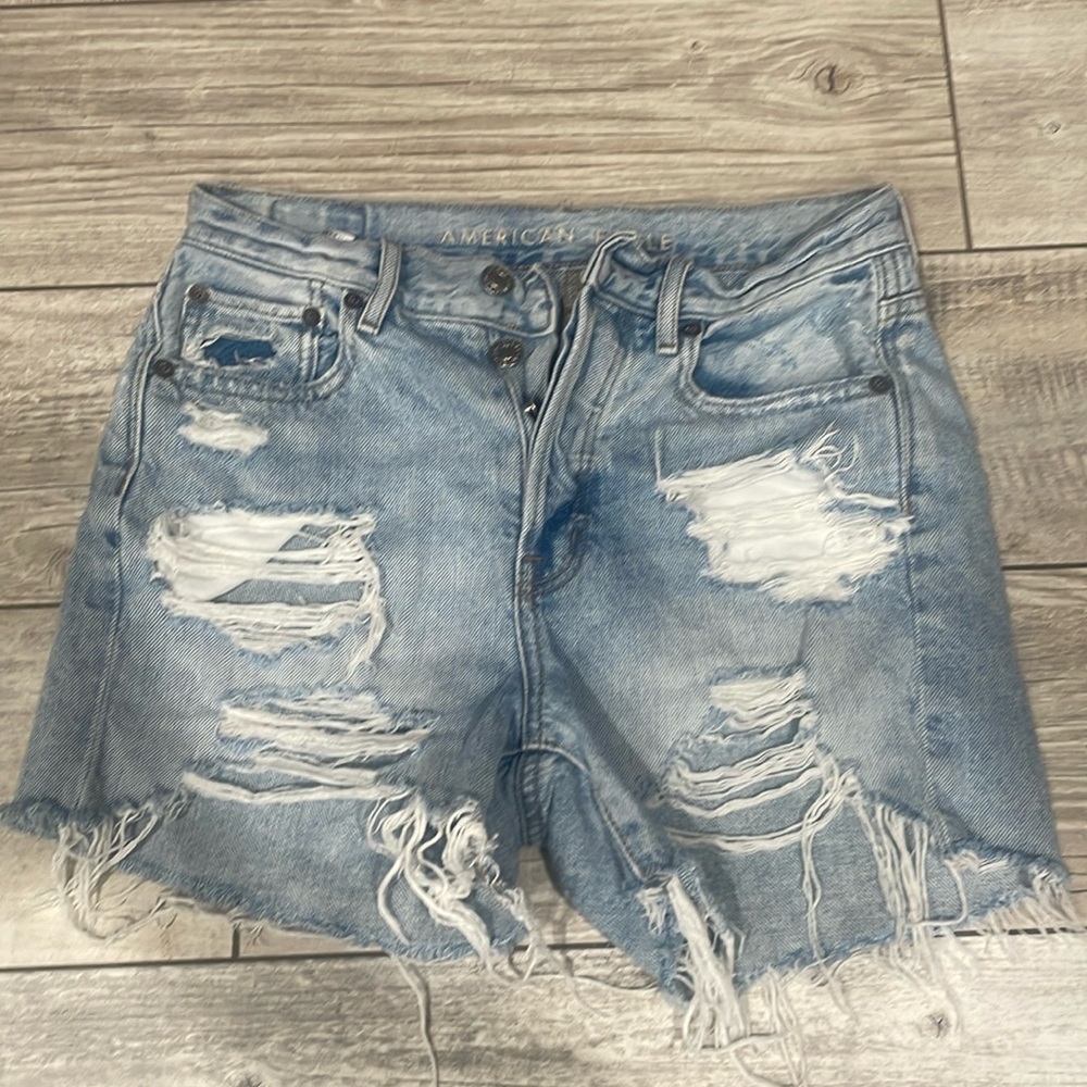 american eagle ripped jeans shorts